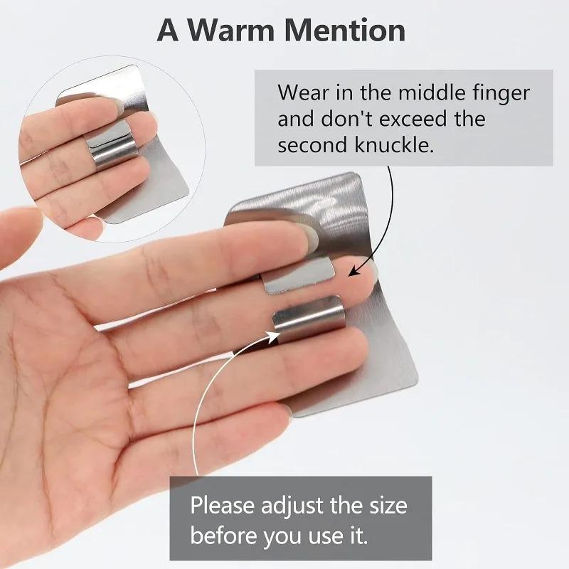 10Pcs Stainless Steel Finger Guard Cutting Shiel Adjustable Vegetable Cutting Thumb Guard Finger Protector Tools Kitchen Gadget