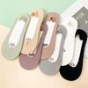 Women's Ice Silk Non-Slip Invisible Socks - Thin, Cotton Bottom, Round Opening for Spring & Summer