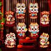 1Pair 2026 New Year Door/Windows Decals Blessing Sticker Chinese Style Zodiac Horse Wall Decor Cartoon Traditional