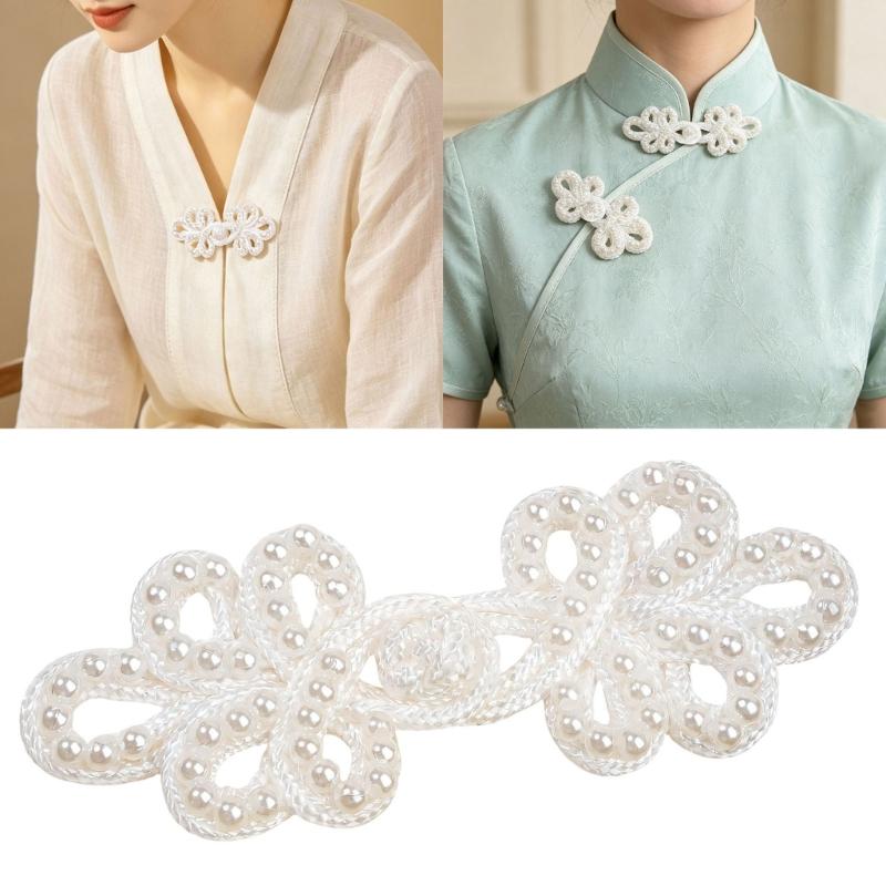 Five-Lobed Flower Button Decorative Cheongsam Button Fasteners for Traditional Chinese Garment Sewing Embellishments