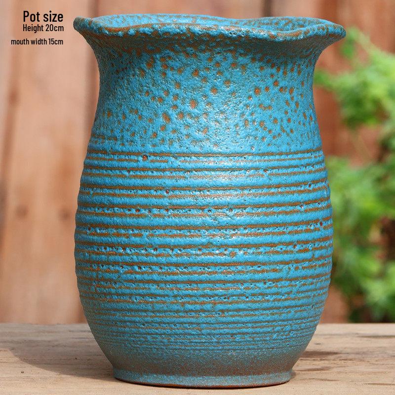 Sonderangebot: Retro Terrakotta Hoher Blumentopf für Sukkulenten oder Rettich