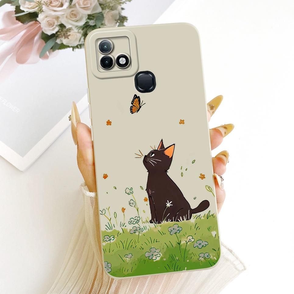 

Cat Chinese Loogn Dragon Cartoon Painting Casing For Infinix Hot 10i 10 10S NFC Soft Matte Silicone Phone Case For Hot 10T Infinix Hot 10i