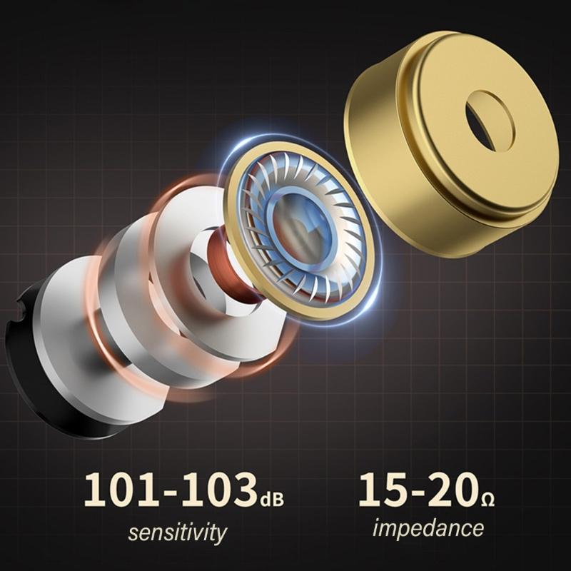 Professional 6Driver In Ear Headphones with Electronic Crossovers Technology for Studio Quality Sound Live Performances