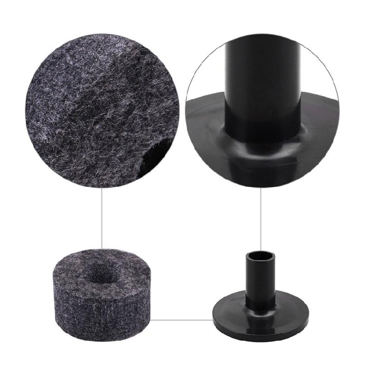 Plastic Long Cymbal Sleeves with Felt Washers for Drum Set Percussion Instrument Parts Easy to Installation Enduring