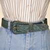 Vintage Dark Color Carved Women's Belt with Leaf Print, Versatile for Autumn and Winter Casual Belt, Daily Commuting Decoration