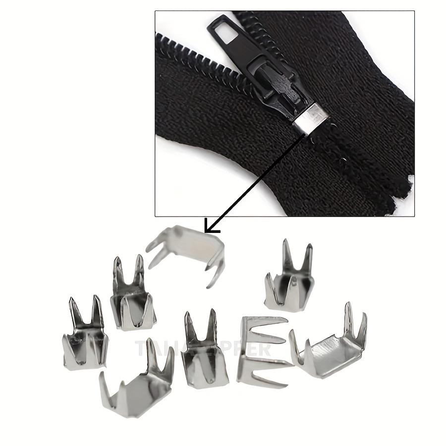 200 Pc Zipper Repair Kit #3 #5 #8, Silver and White Detachable Sliders, Stop Clips and Replacement Pulls for Coats Luggage Boxes