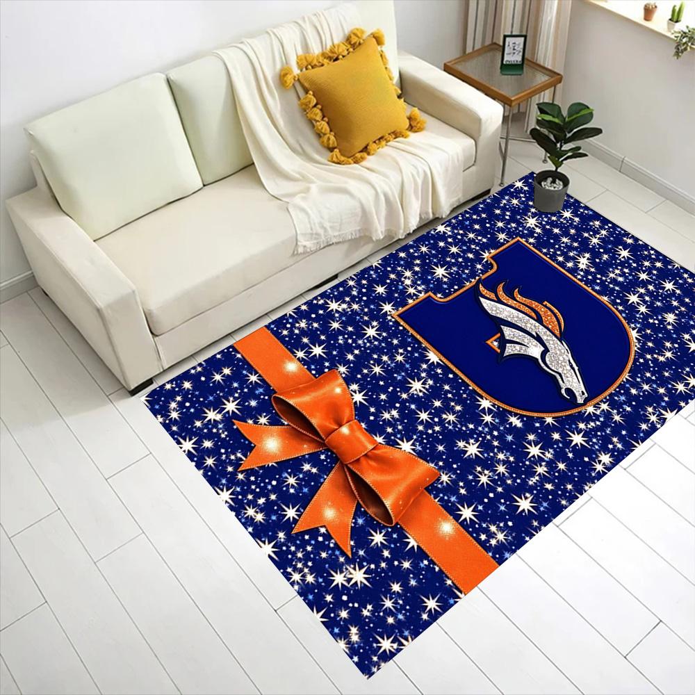 Denver Broncos Logo Floor Rug Office Rug Design For Decorate Room Hallway Outdoor Dining Room Antislip Carpet Decorate Offices Best For Christmas