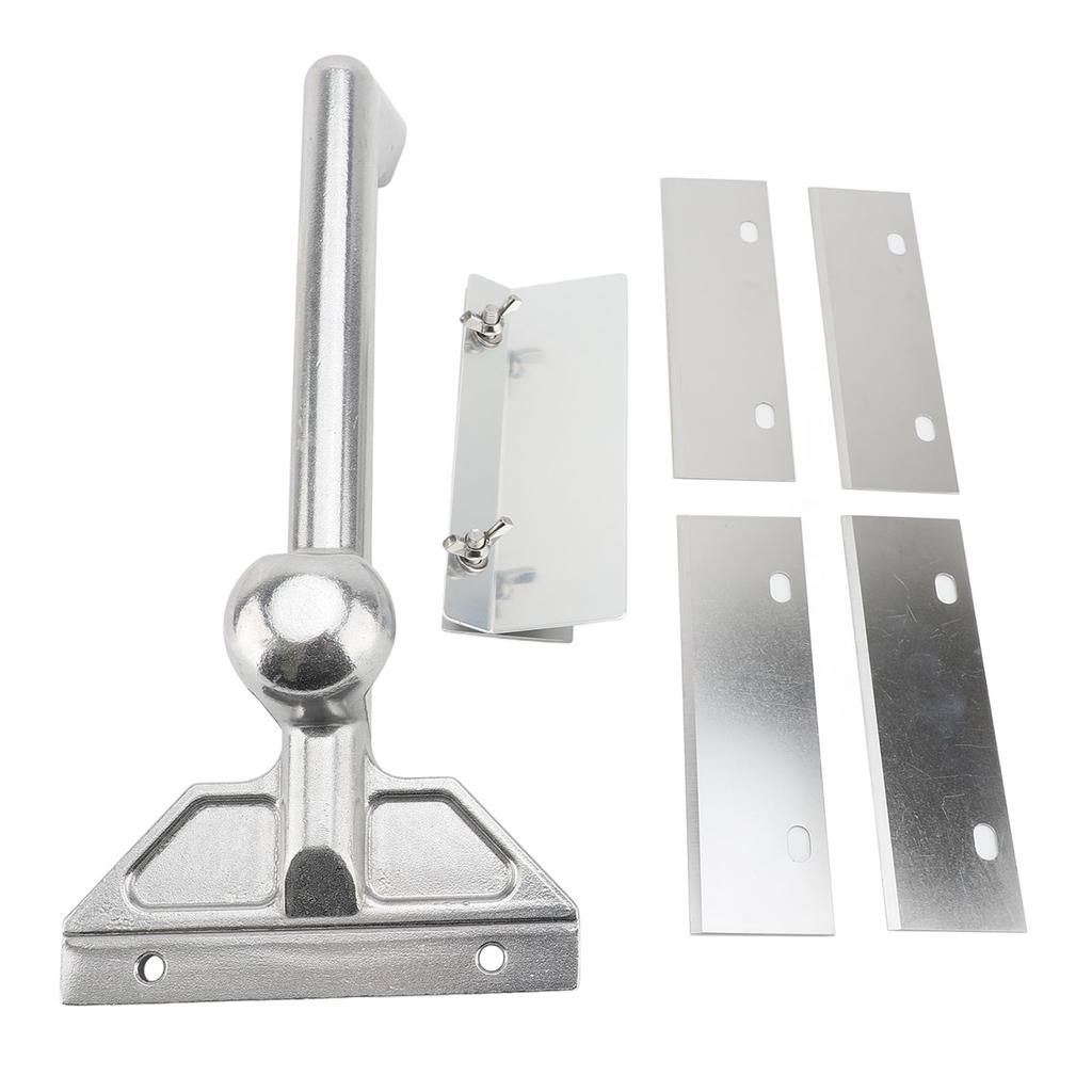 Grill Cleaning Scraper Labor Saving High Efficiency Griddle Scraper Aluminum Long Ergonomic Handle Flat Top for Commercial Use