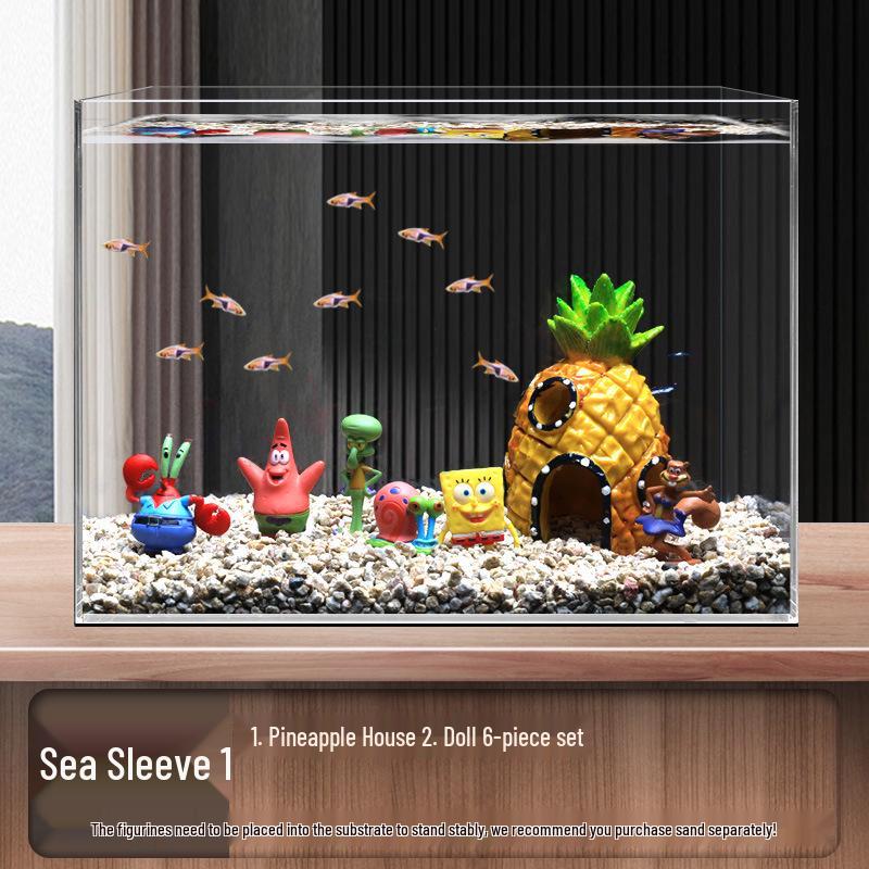 Ananas Huis Aquarium Decoratieset – Thema Figuurtjes en Decoraties van SpongeBob