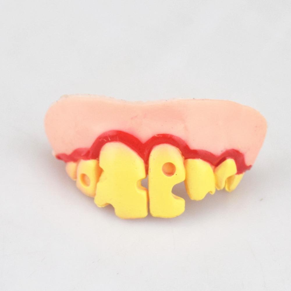 10 Style Funny Dentures Shocker Ugly Teeth Fake Denture Teeth Halloween Decor Prop