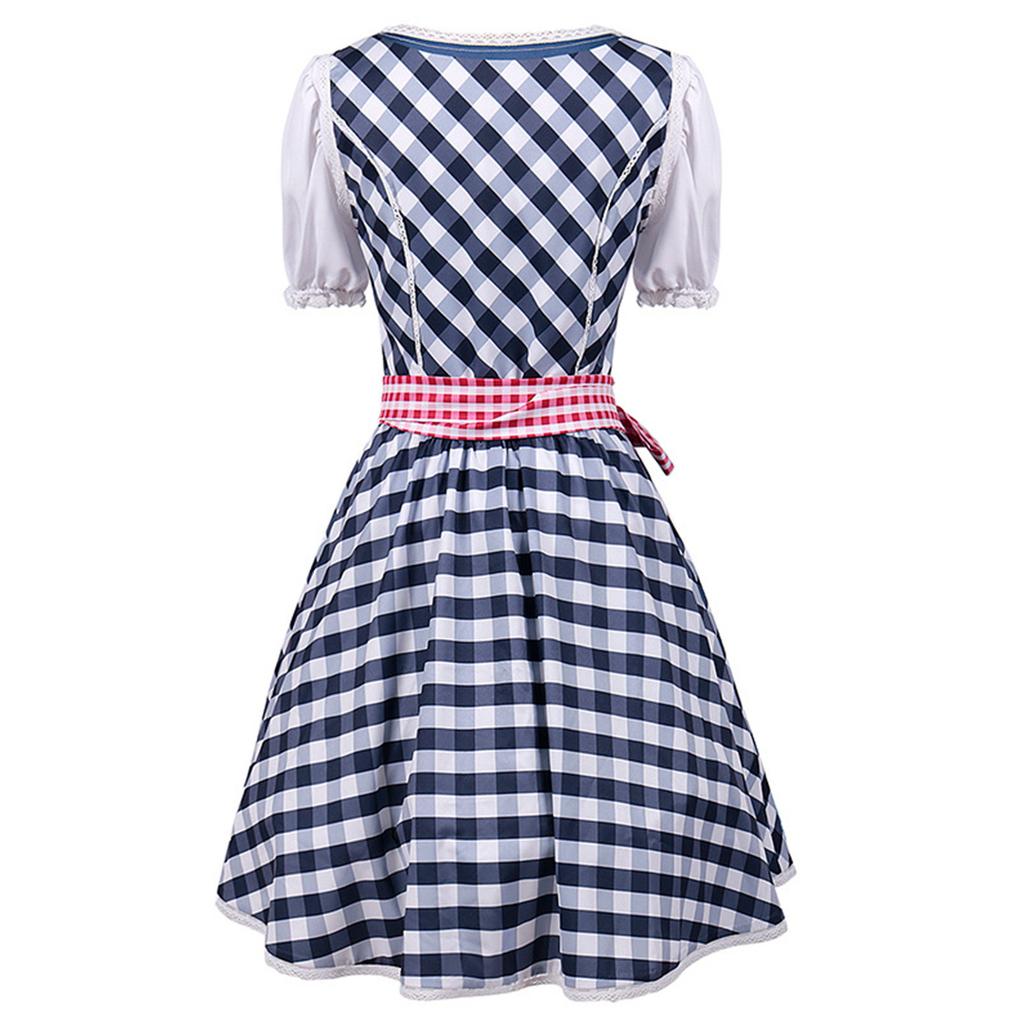 Women's Casual Beer Dress Short Sleeve Drop Shoulder Dress Bavarian Women's Clothing
