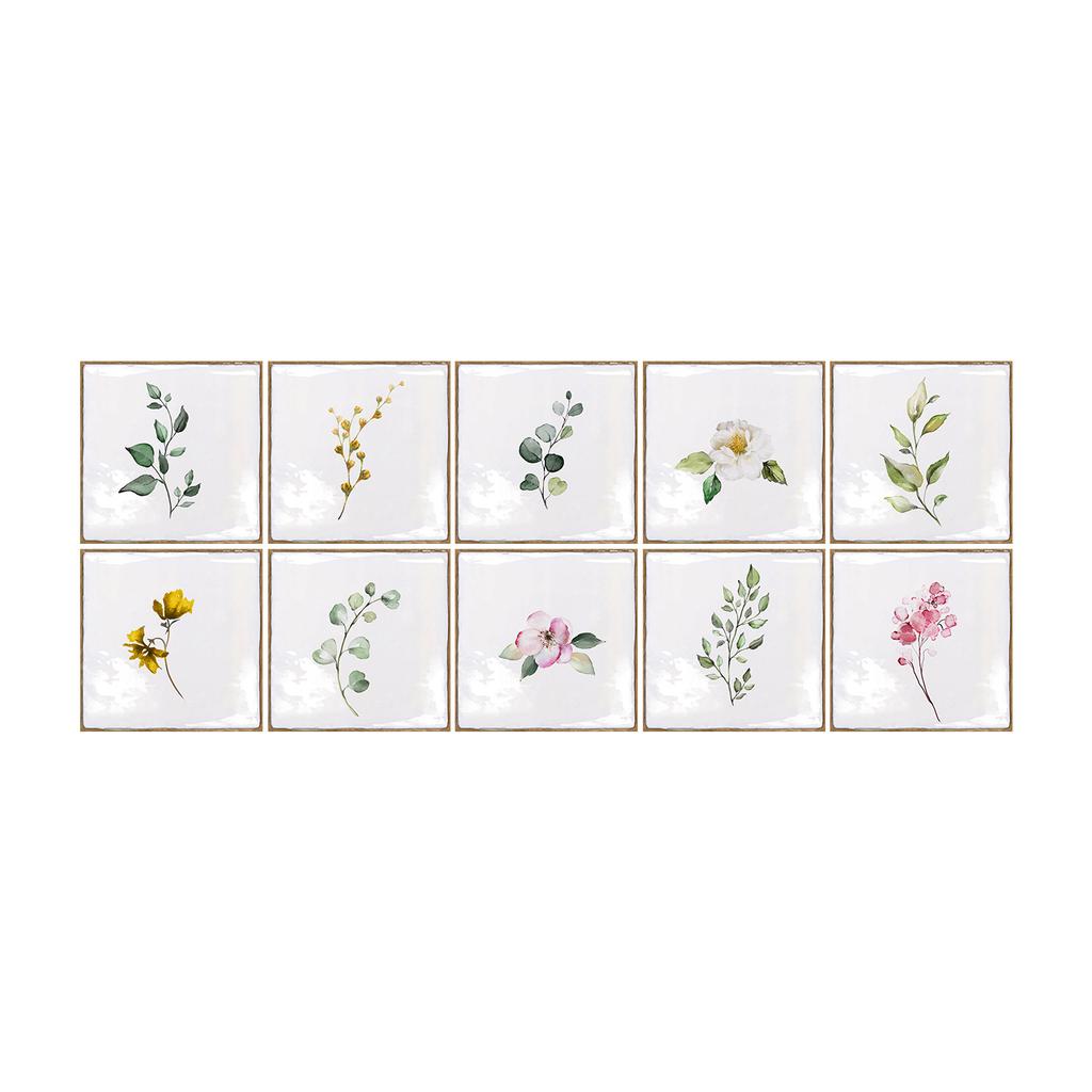 Retro Butterfly Hand-Painted Brick Beautiful Seam Sticker Wall Sticker Kitchen Bathroom Crystal Thickened Waterproof And Moisture-Proof Wallpaper Wall