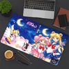 1Pc Moonlit Sailor Magic Gaming Mouse Pad Keyboard Desk Mat Non-slip Rubber Lock Edge Waterproof Computer Mousepad for Office Home Decor Y1505