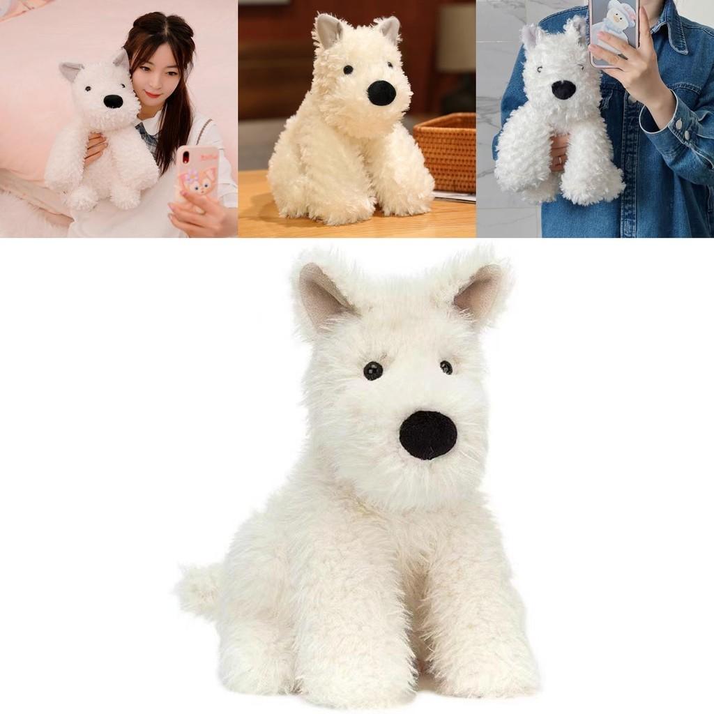 White/brown West Highland Terrier Plush Toy Pillow For Sleeping And Cuddling Great Birthday Gift For Boys And Girls