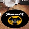 Megadeth (1) Tappeto Rotondo per Ufficio Tappeto Decorativo per Pavimento per Ufficio Camera da Letto Soggiorno e Spazio Domestico