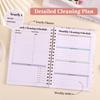 60 Sheets Undated Household Planner With Colorful Inner Daily Weekly Monthly Customizable Household Cleaning Schedule For Family