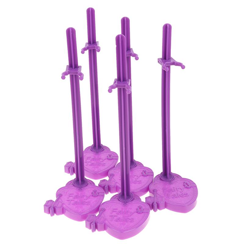 5Pcs Waist Doll Stand Display Holder Model Purple Support Toy Model Accessories