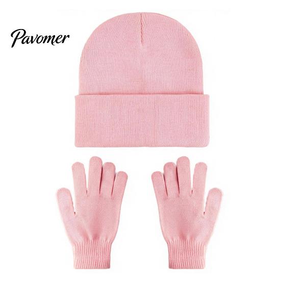 Outdoor Cycling Cold Weather Set Unisex Knitted Hat Gloves Set, Cozy Winter Beanies Gloves, Stretchy Windproof Headwear And Hand Warmers Warm Knit for