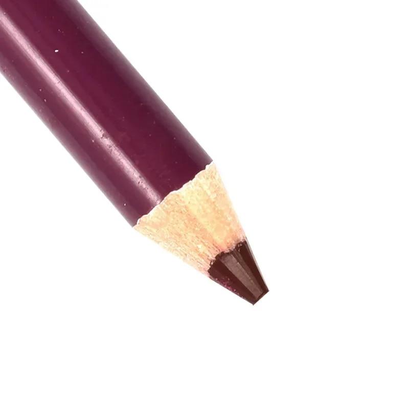 Matita labbra in legno 28color impermeabile Lady Charming Lip Liner Makeup Strumento cosmetico a lunga durata per donna Matita morbida