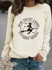 Women's Autumn/Winter Witch Broom Pullover Hoodie with Long Sleeves