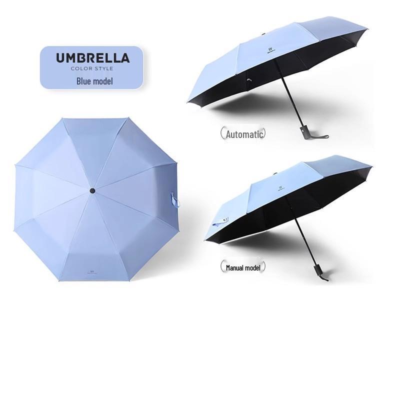 Vindtät Dubbelanvändning UV-skydd Parasoll: Svartlim Sol- eller Regnskärm, Kreativ Design för Män & Kvinnor, Studentvänlig Dubbelvikbar