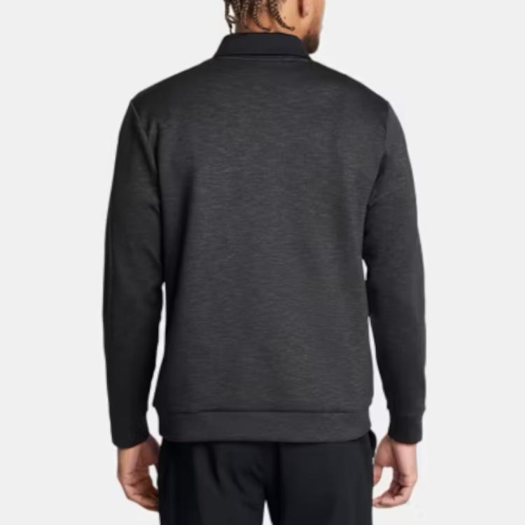 Under Armour Elevated UA Drive Midlayer Crew Fleece Training Casual Round Neck Sweatshirt Men Sweatshirt Black 1387122-001