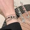 Flower Retro Multilayer Bracelet Tassel Beads Bangles Elegant Ethnic Style Bracelet  Gift