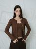 HHIPS Eyelet Sleeveless Cardigan Set (Brown)