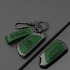 Valve Stems Caps For VOLKSWAGEN VW Fashion Zinc Alloy Leather Car Key Case Cover Shell For VW Volkswagen Golf 8 2020 SEAT Leon M QQ8