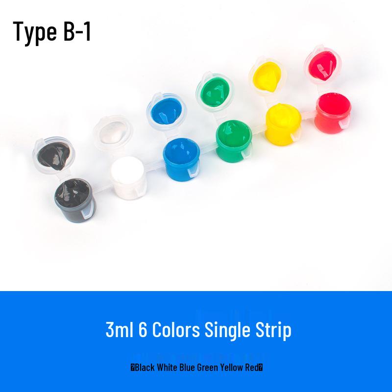 Kids DIY Acrylic Paint Set: 12 Colors, 3ml Each - Perfect for Kindergarten & Primary School Art Projects