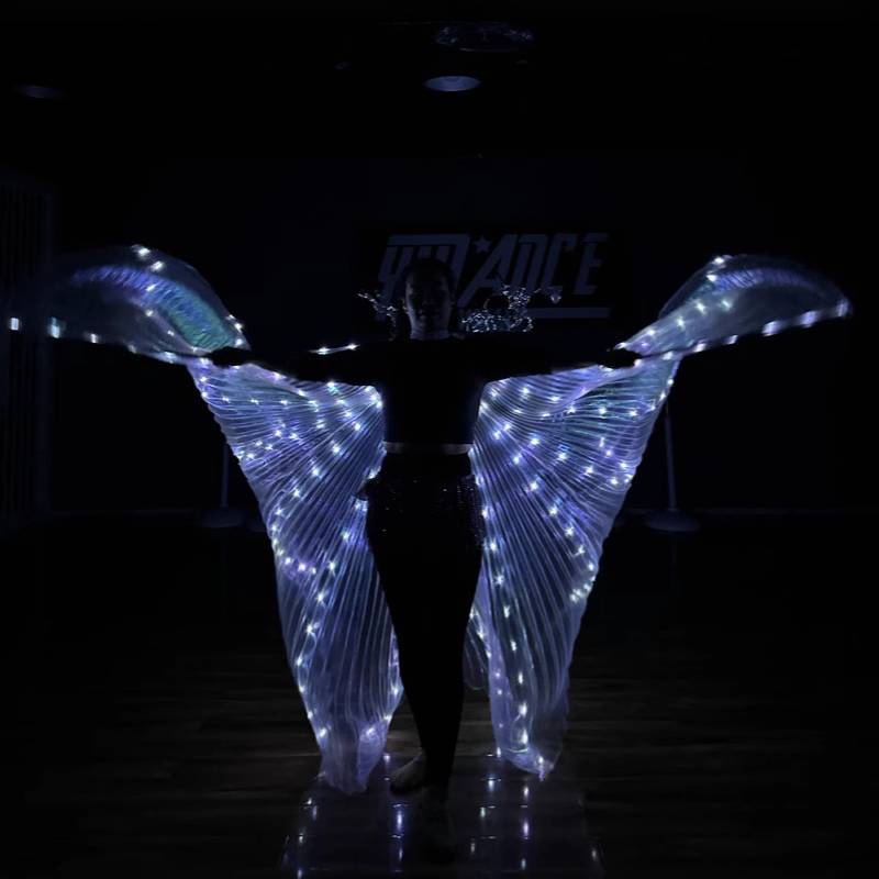 Farfalle Fantasy LED Oggetti di Scena con Ali Fosforescenti per Spettacoli Teatrali