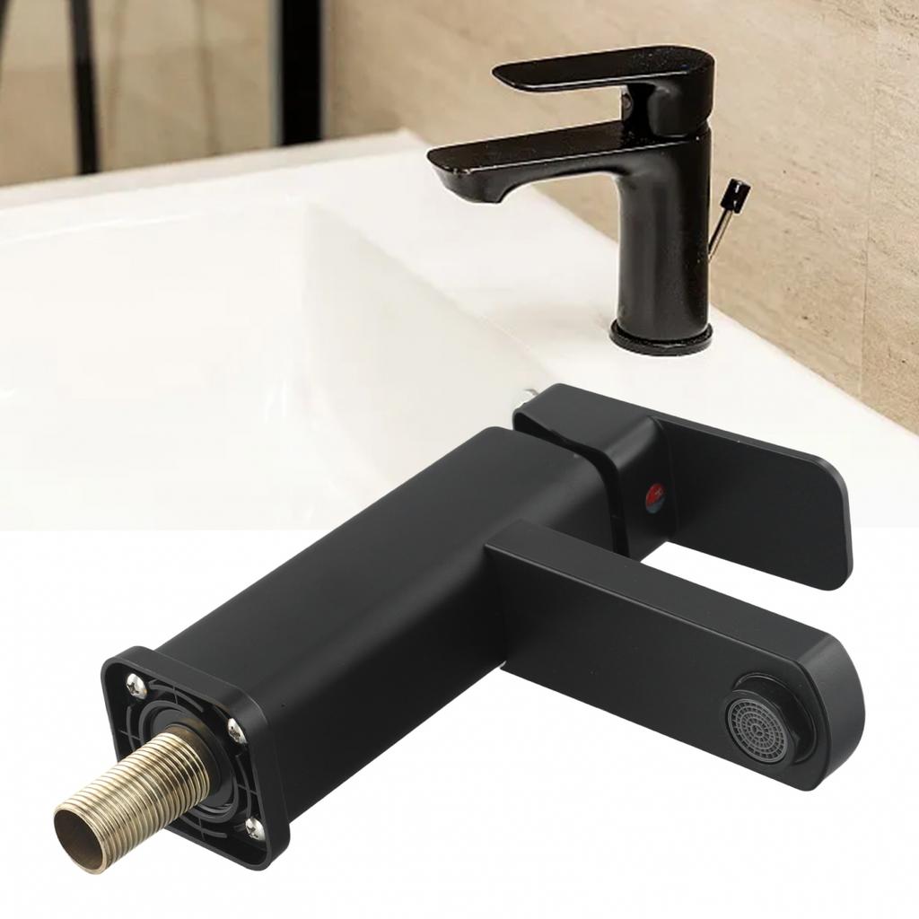 Steel Faucet Basin Faucet Black Plastic Handle Rust