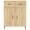 Highboard in Sonoma Oak Finish 69.5 x 34 x 180 cm Particleboard