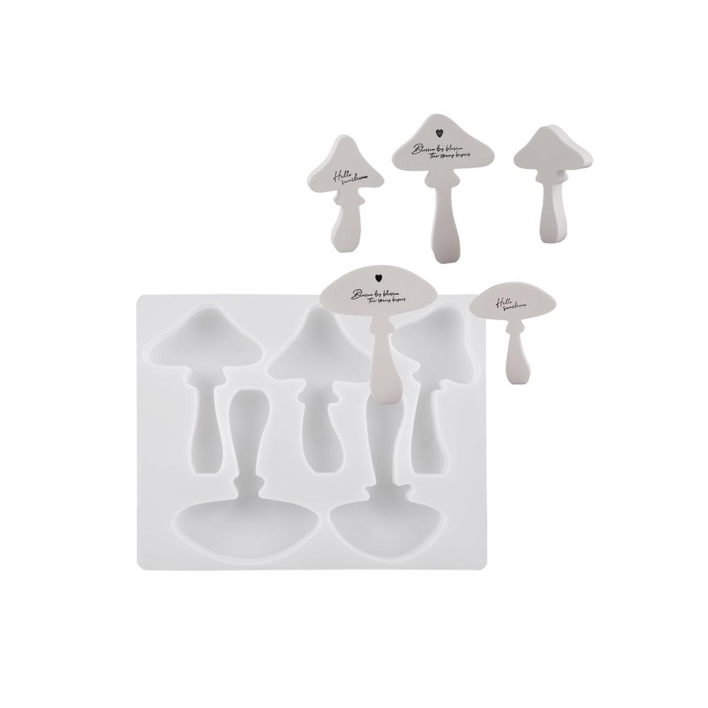 Innovative Mushroom Silicone Display Ornament Mold Set for DIY Crafts and Home Decor with Easy Release Design