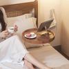 Wall Mounted Coffee Table Folding Side Table Modern Bedroom Small Round Tables Luxury Folding Tea Desk Living Room Furniture
