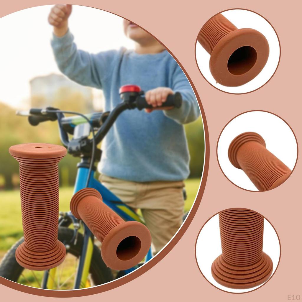 2 Pack Bike Handlebar Grips Kids Grip Pads Anti-Slip Shock Absorbing TPE for Boys Girls Bikes