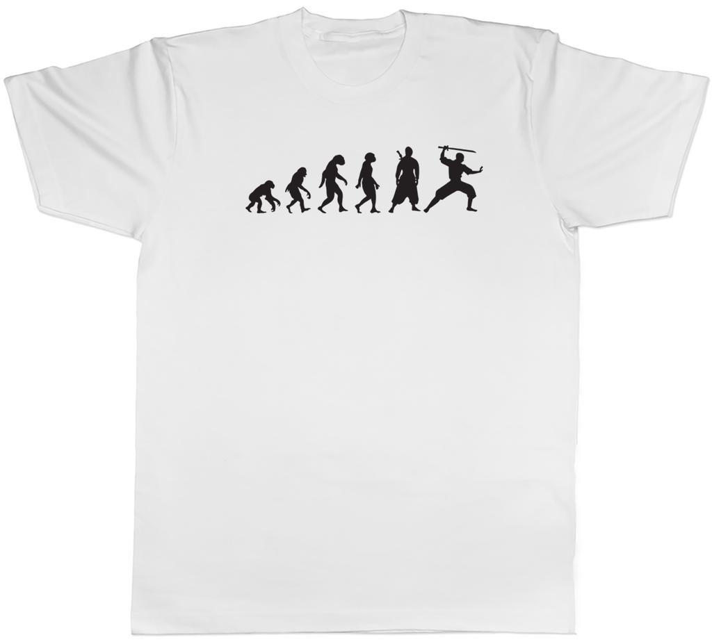 Evolution of Ninja Unisexs TShirt Martial Arts Shinobi Samurai Karate Unisex Tee