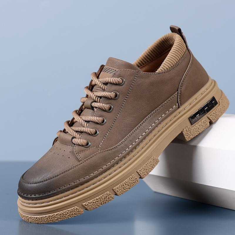 Fashion Leather Men's Shoes Lace Up Oxfords Luxury Brand Casual Shoes Men Sneakers Italian Breathable Tenis Men Sport Skateboard Shoes