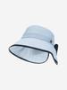 Olinkeompeulliteu Ribbon Paper Wide Bucket Hat (Sky Blue)