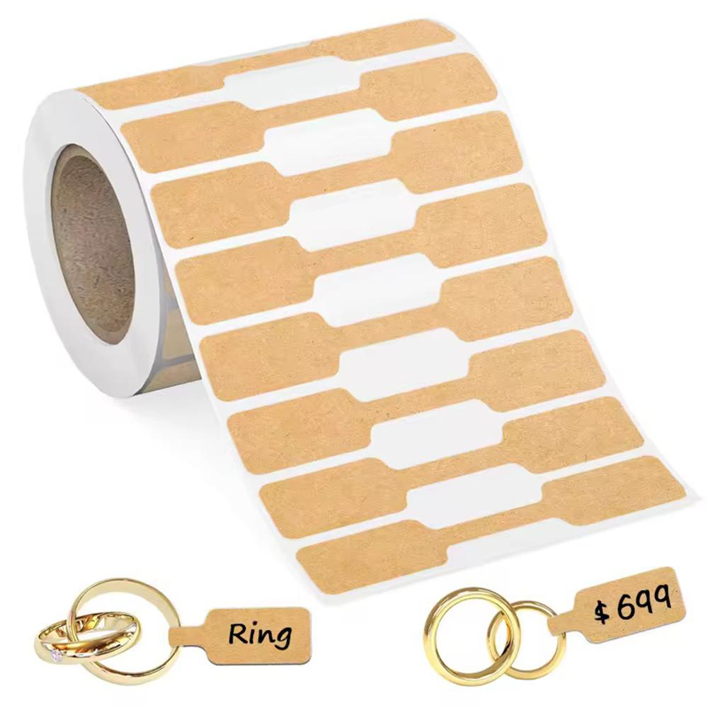 500pcs/roll Beautiful Jewelry Sticker Labels Portable Jewelry Hangtags Paper Jewelry Sticker Labels for Pricing Display