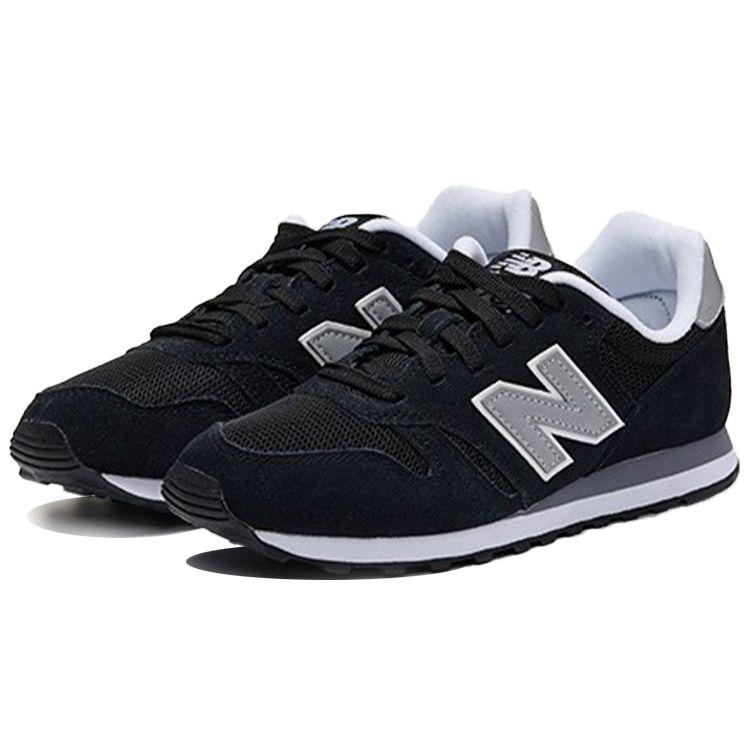 New Balance Nb 373 Fashion Comfortable Fabric Synthetic Leather Low Top Casual Running Shoes Unisex Sneaker Black Silver ML373GRE