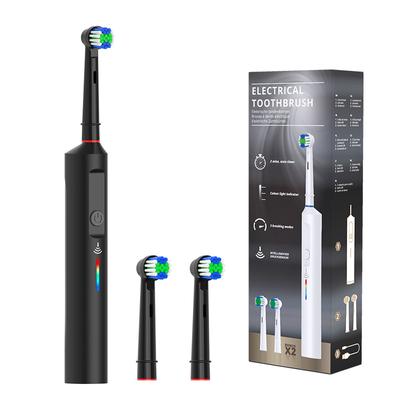 Sonic Rechargeable Electric Toothbrush 3 Mode Superior USB Clean Tooth Brush with Box 2 Replacement Heads for Adults