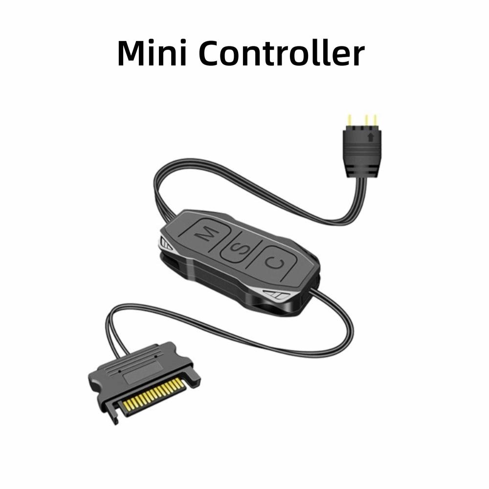 SATA Power RGB Hub 3-Pin Connector Lighting Controller Hub Mini Controller  For Fan LED Light
