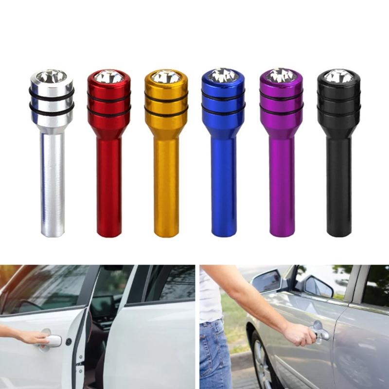 Car Door Lock Knobs Aluminum Alloy Inner Door Lock Pull Pins Automotive Inner Door Pull Pins Decor Universal fit Durable