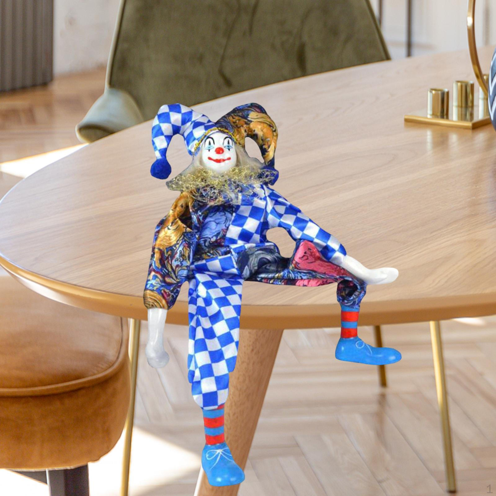 Кукла-Клоун Фигурка Смешной Арлекин Арт-объект Подарок на День Святого Валентина Модель с Углом Действия style C