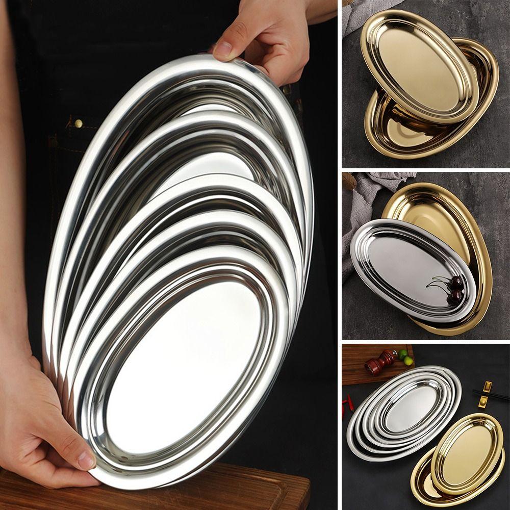 Large Capacity Steamed Fish Dish 304 Stainless Steel Baking Tray  for Cooking Serving