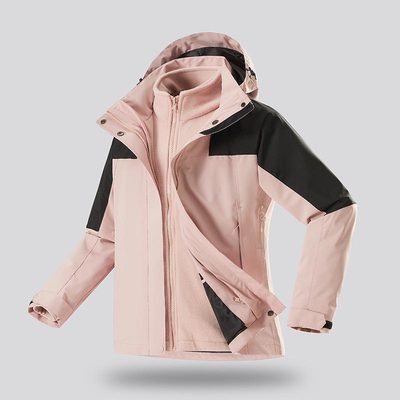 

2023 Luo Tong Camel Мужская и женская ветрозащитная водонепроницаемая отстегивающаяся куртка 3-в-1 для альпинизма в холодную погоду в Тибете 4XL