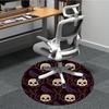 1PC Skulls Ravens Office Round Area Rug, Mat Suitable For Office, Under Office Chairs Bedroom Living Room Home Decor, Room Deco