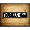 1pc Custom Black White Street Sign Tin Metal Plaque Waterproof Dustproof Wall Decor