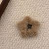 Plush Solid Color Hair Clip Five-pointed Star Autumn And Winter Simple Star BB Clip Hollow Girl Side Clip Cute Hair Accessories